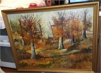 Oil painting on board by A. Connor - framed