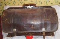 Antique medical, doctor's  travel bag