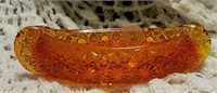 Fenton Daisy and Button canoe Amberina Orange