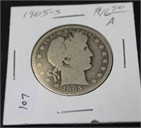 1905 S BARBER HALF DOLLAR G