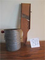 Bromwell's Vintage Sifter & Small Wood Slicer