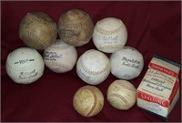 7 Softballs and 2 baseballs,  one original box