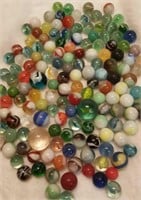 Marbles, three shooters, vintage, some cat eyes