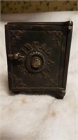 Antique metal ideal security coin bank with