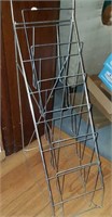 Fold up metal display rack 28" tall, 9" wide