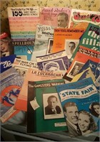 Piano sheet music, older,  picture shows a few
