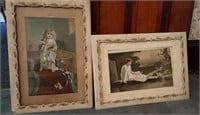 Matching vintage frames, glass in one