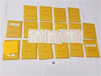 1953 Season APBA Baseball Card Set-25 Cards per Te