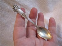 Ornate Sterling Silver Demitasse Spoon 3&7/8"