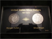 (2) 1902 Morgan & 2002 Silver Eagle