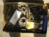 BOX OF TAP AND DIE