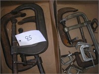 BOX OF LARGE C-CLAMPS (3 IN BOX)