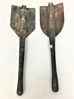 Two military shovels.