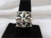 STERLING SILVER BOW CZ RING SZ 8