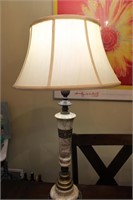 Marble and Brass Lamp