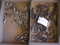 2 BOXES ALLEN WRENCHES & 1/4" SOCKETS