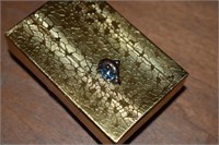 10K Gold & Blue Stone Dolphin Pendant