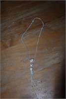Sterling Silver Heart Tassle Necklace