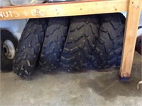 Set of 4 four wheeler tires and rims