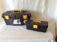 Pair of tool boxes with contents