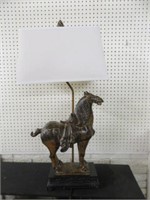 ORIENTAL STYLE HORSE LAMP 35"T