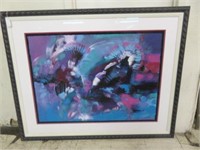 ORIGINAL FRAMED ACRYLIC ON HANDMADE PAPER