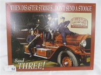 METAL "THREE STOOGES" SIGN 12.5"T X 16"W