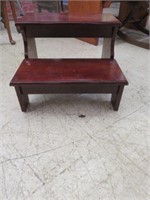 MAHOGANY BEDSIDE STEPS 14"T X 20"W X 18.5"D