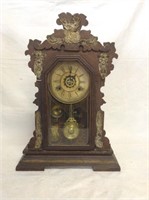 Vintage Waterbury Wood clock with Elk motif