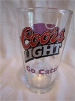 Coors Light Go Cats Kansas State Glass