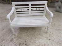 PAINTED CHILDS BENCH 19"T X 24.5"W X 11.5"D