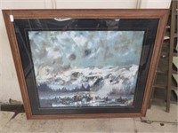 FRAMED SERIGRAPH ON PAPER "ANOTHER STORM ALONG