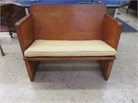 NICE MAHOGANY PEW 31"T X 36.5"W X 20.5"D