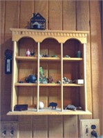 Wood Shelf and contents