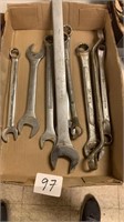 Box lot of large wrenches