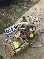 Large Lot Of Ratchet Straps & Tow Straps