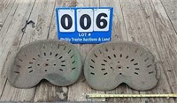 Two Vintage Tractor Seats