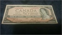 1954 Rare Devil's Face Fifty Dollar Bank Note