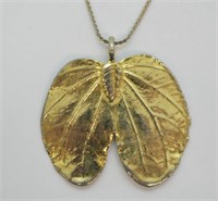 Silver-tone Leaf Necklace