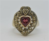 Sterling Silver Garnet Ring