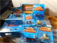 Group of Ertl Farm Country items in the box