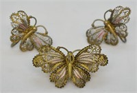 Sterling Silver Vintage Butterfly Jewelry