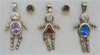 Sterling Silver Family People Charms