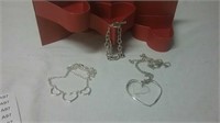 Heart Jewellery 2 Necklaces & 1 Bracelet