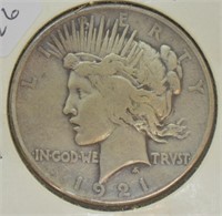 1921 PEACE DOLLAR  VF  RARE  DATE