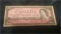1954 Canada 1000 Dollar Bank Note