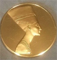 Amazing Queen Nefertiti 24k Gold On Sterling