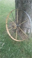 Antique Steel Farm Wheel 32" Great Yard Display