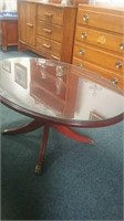 Mahogany Coffee Table With Glass Top 29"x41"