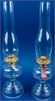 Matching Pair Plume & Atwood Oil Lamps
